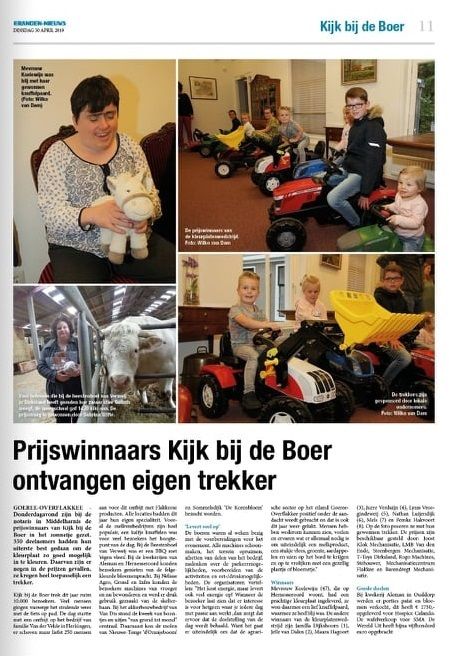 Krantenknipsel Eilanden Nieuws van dinsdag 30 april 2019. 